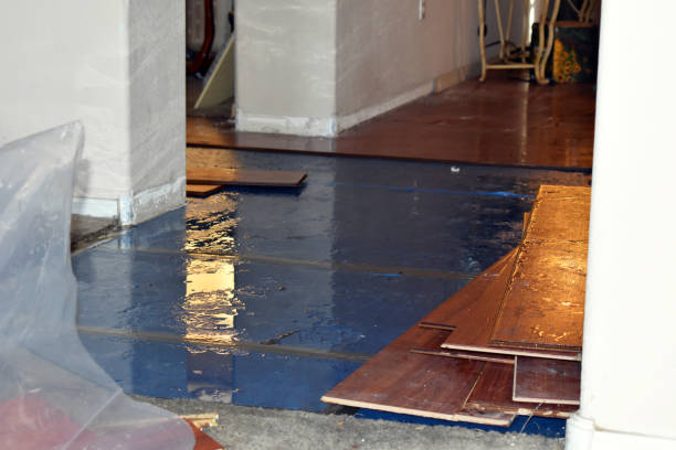 Professional Emergency Water Damage Restoration technician working in Perry, OH